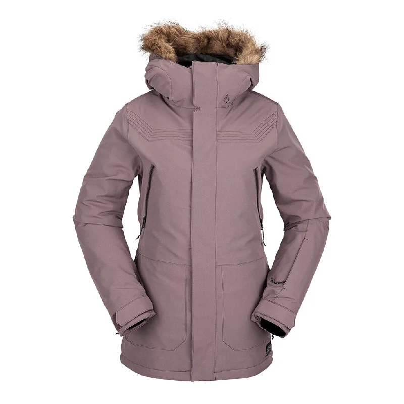 Women's windbreaker jackets with adjustable hoods for windy daysVolcom 2023 Womens Shadow Insulated Jacket - Rosewood Women's windbreaker jackets with adjustable hoods for windy daysVolcom 2023 Womens Shadow Insulated Jacket - Rosewood