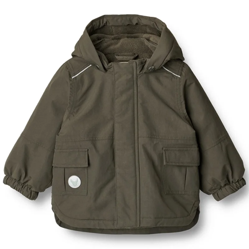 Women's winter coats with faux leather accents​Wheat Jacket Johan Tech Dry Black