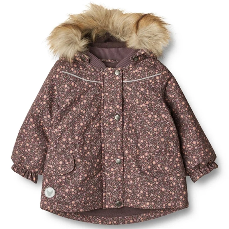 Hooded winter coats for women with drawstringsWheat Jacket Mathilde Tech Eggplant Buttercups Hooded winter coats for women with drawstringsWheat Jacket Mathilde Tech Eggplant Buttercups