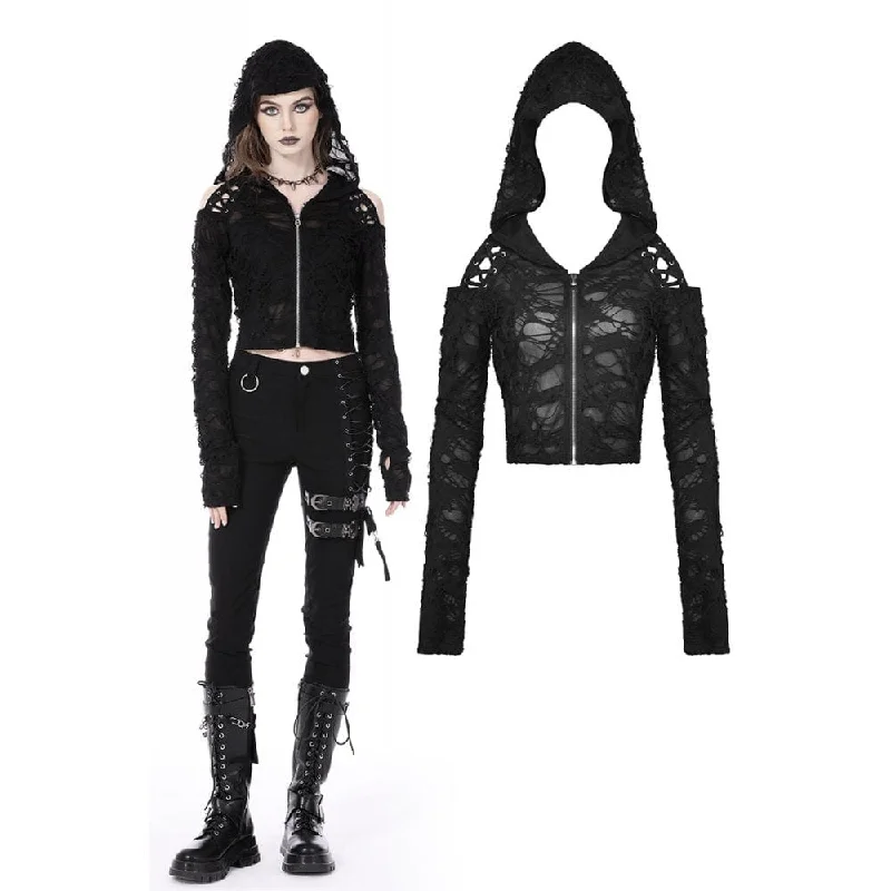 Women's quilted puffer jackets in a cropped silhouette for a modern twistWomen's Punk Off Shoulder Ripped Zipper Jacket Women's quilted puffer jackets in a cropped silhouette for a modern twistWomen's Punk Off Shoulder Ripped Zipper Jacket