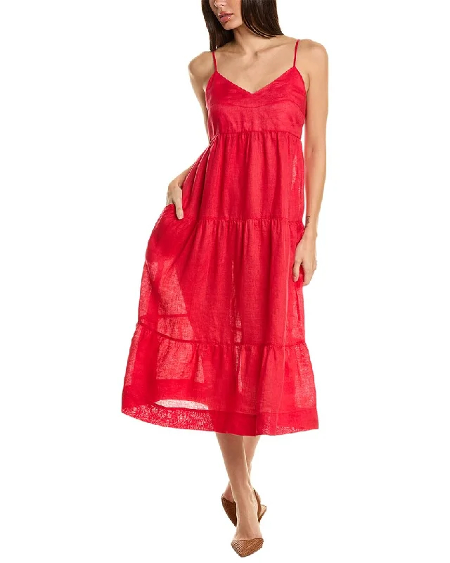 Wrap - Style Women Dress with Adjustable Fit for All Body Types Wrap - Style Women Dress with Adjustable Fit for All Body Types Johnny Was V-Neck Tiered Linen Midi Dress Wrap - Style Women Dress with Adjustable Fit for All Body Types Wrap - Style Women Dress with Adjustable Fit for All Body Types Johnny Was V-Neck Tiered Linen Midi Dress