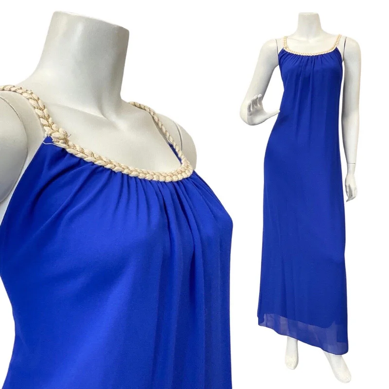 Halter Neck Women Dress to Show Off the Shoulders and Neckline Halter Neck Women Dress to Show Off the Shoulders and Neckline VINTAGE 60s 70s ROYAL BLUE CREAM GOLD BRAIDED STRAPPY SUMMER MAXI DRESS 14 16 Halter Neck Women Dress to Show Off the Shoulders and Neckline Halter Neck Women Dress to Show Off the Shoulders and Neckline VINTAGE 60s 70s ROYAL BLUE CREAM GOLD BRAIDED STRAPPY SUMMER MAXI DRESS 14 16