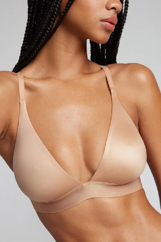 push up bras for enhanced cleavageGlacé Triangle Bra in Buff