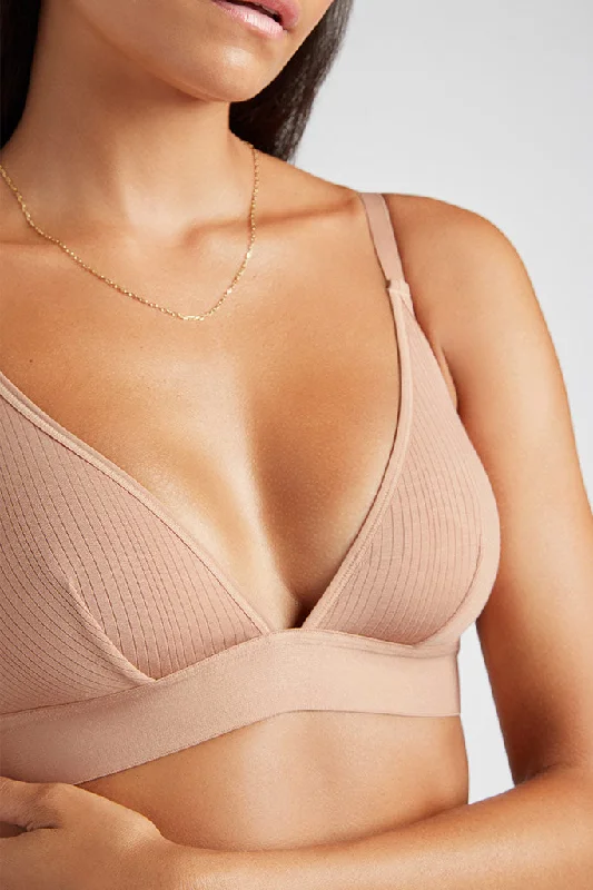 underwire bras with maximum supportWhipped Triangle Bra in Buff