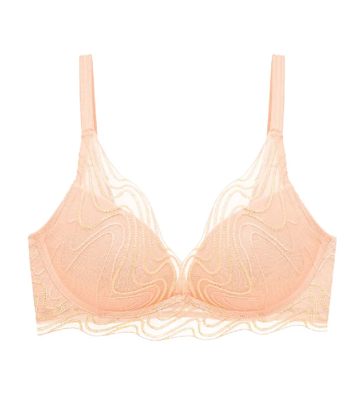 Curves Wired Push Up Deep V Bra