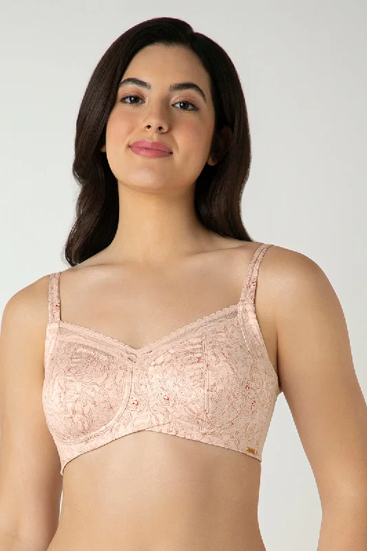 Demure Non-Padded Non-Wired Contour Bra - Delicate Bloom Print