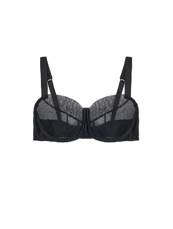 plus size nursing bras for breastfeeding momsFleur Du Jour Black Balcony Bra