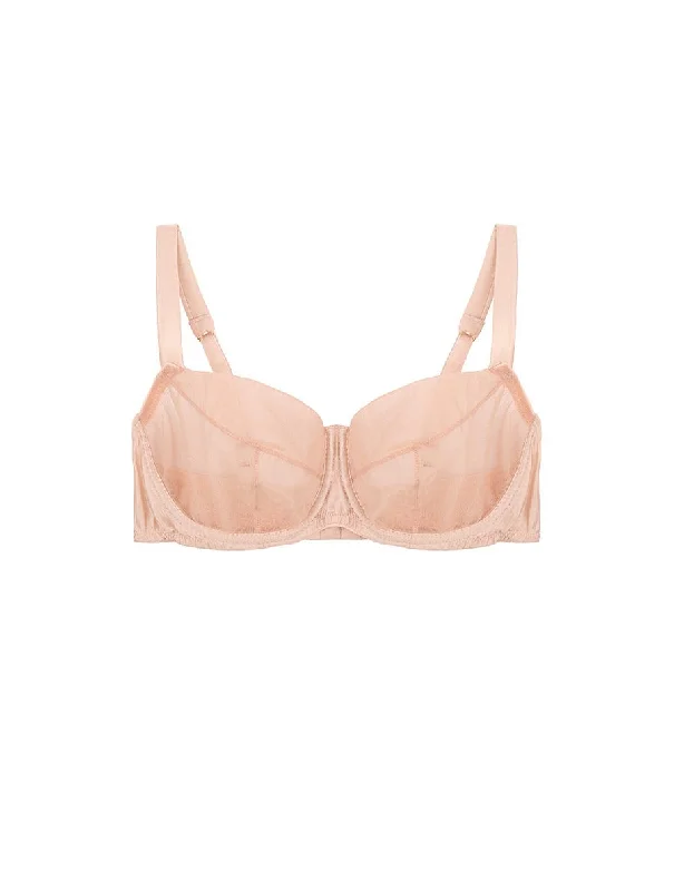 supportive sports bras for runningFleur Du Jour Blush Balcony Bra
