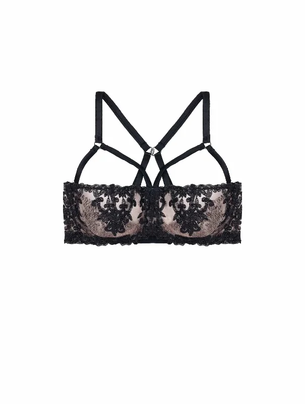 lace balconette bras for a luxurious feelOnyx Strap Balcony Bra