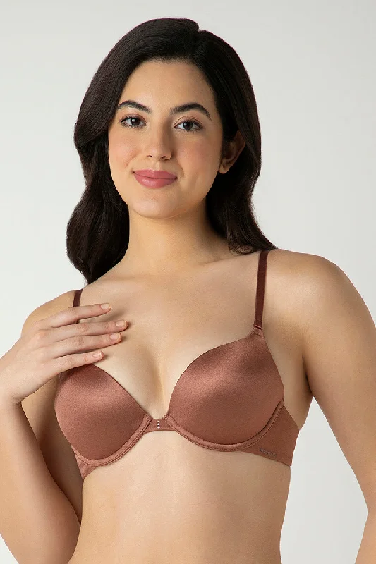 Perfect Lift Padded Wired Demi Bra - Nutmeg