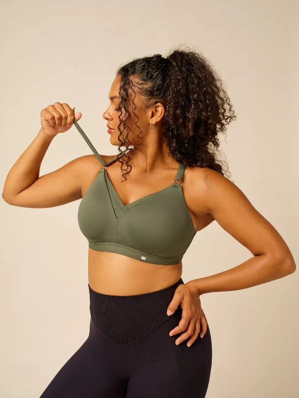 balconette bras for a sexy necklinePlunge Bra - Deep Lichen Green