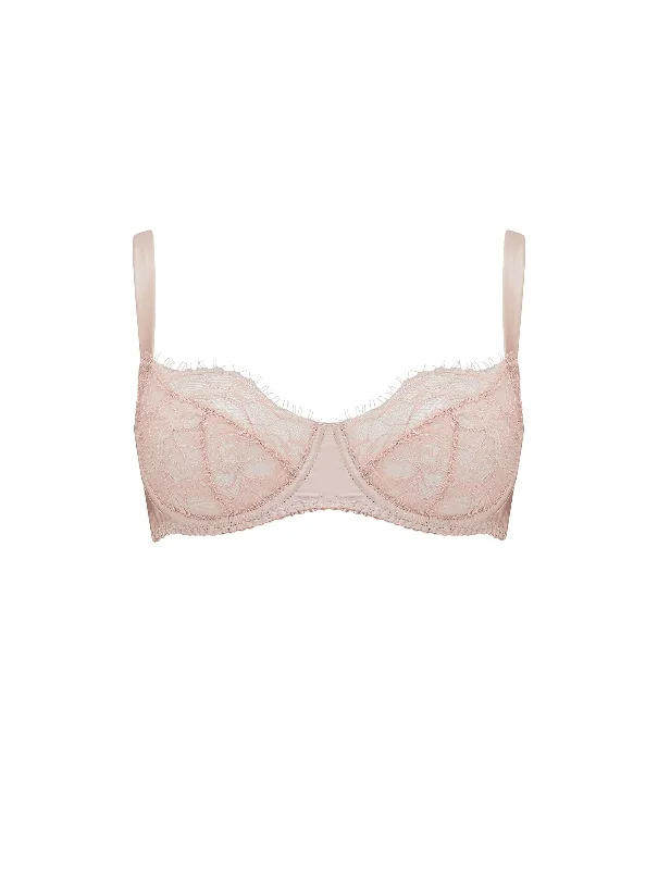 plus size convertible bras for flexibilitySignature Lace Balcony Bra - Blush