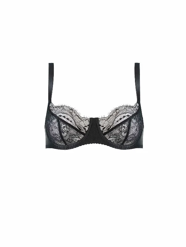 sleep bras with adjustable strapsSignature Lace Balcony Bra - Black