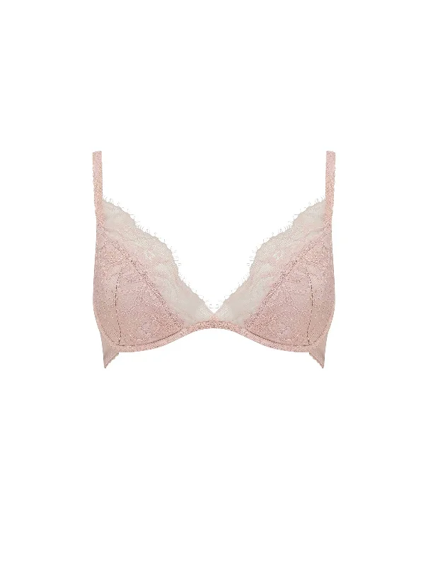 strapless lace bras for formal eventsSignature Padded Plunge Bra - Blush