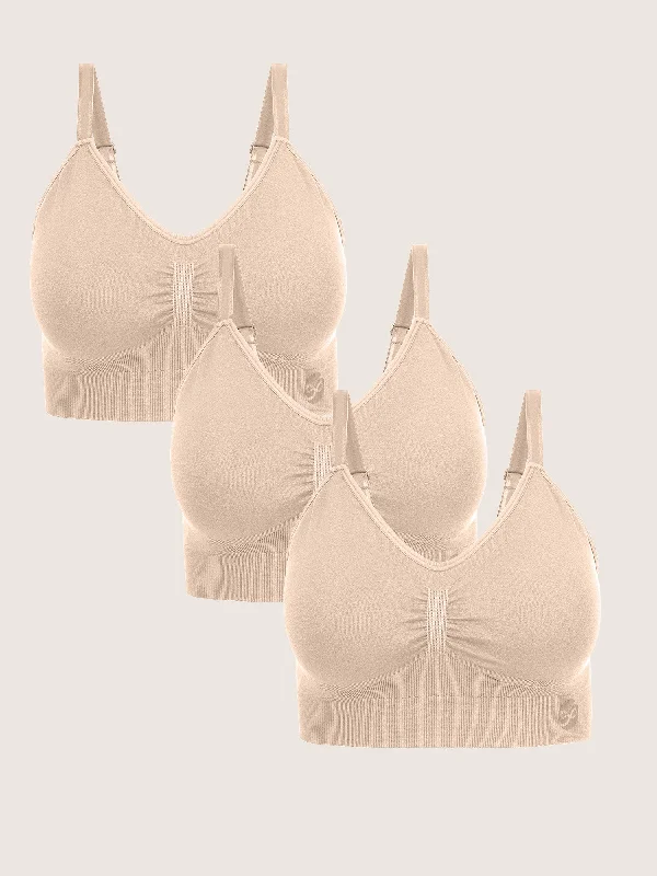padded bras for added volumeWash Wear Spare® Nellie Wireless Bra Pack | Beige