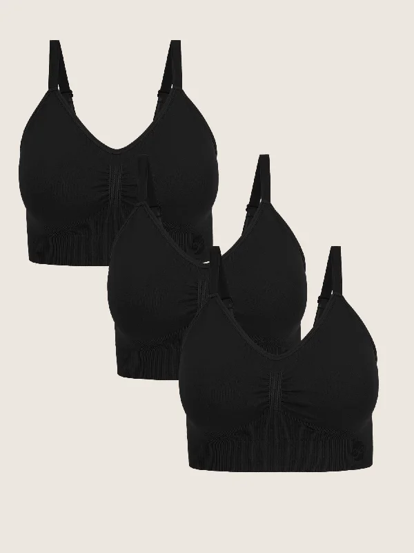 full cup bras for complete coverageWash Wear Spare® Nellie Wireless Bra Pack | Black