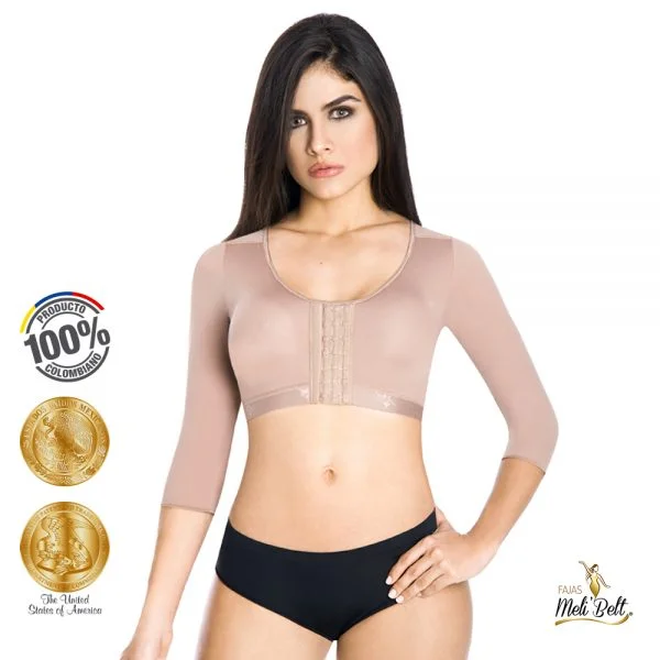 Shaper for a bridal look to streamline the silhouette​5029 Meli Bra con mangas