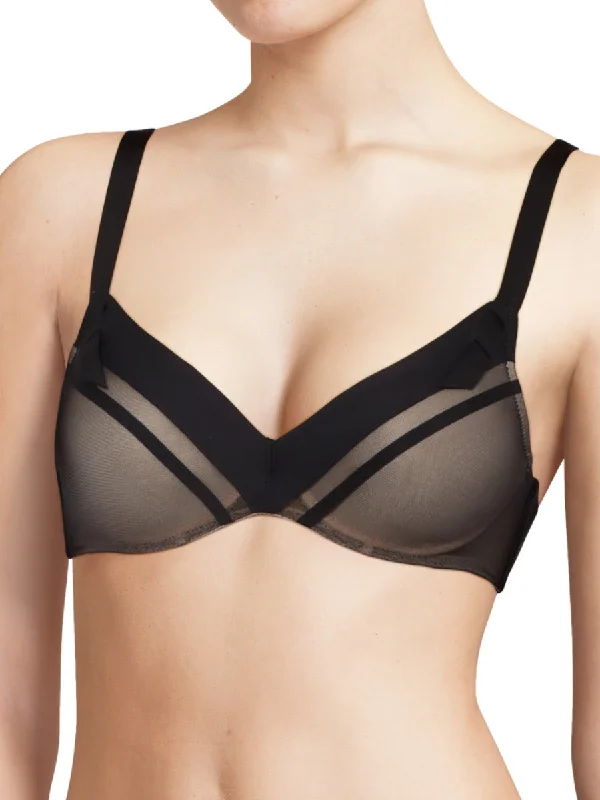 Accent Push Up Bra - Black