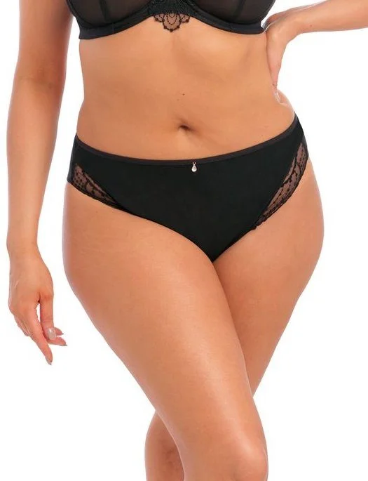 Shaper with a detachable gusset for easy washing​Elomi Priya Brazilian Brief, BLACK