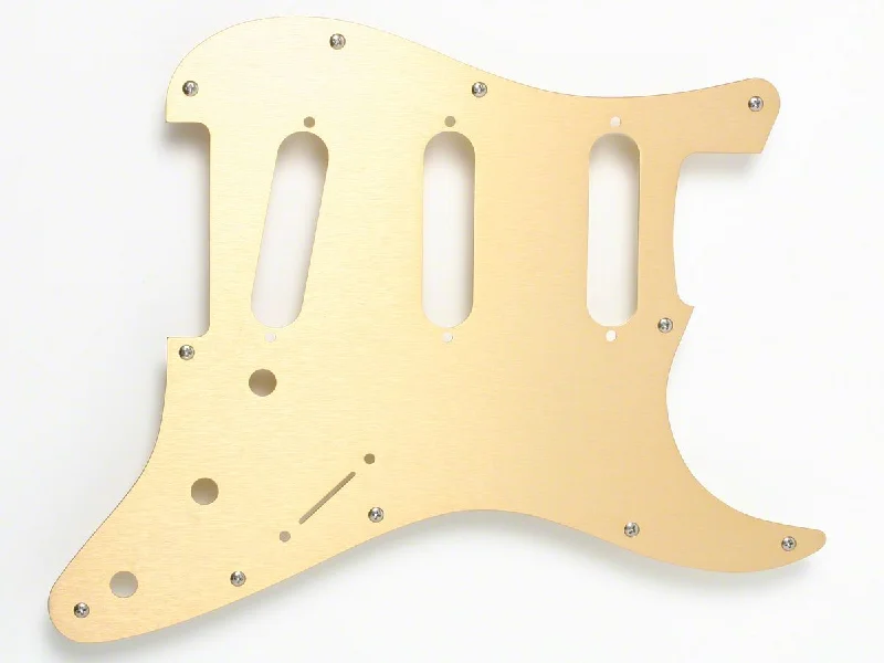 Fender Stratocaster Pickguard, 11-Hole, Gold Anodized