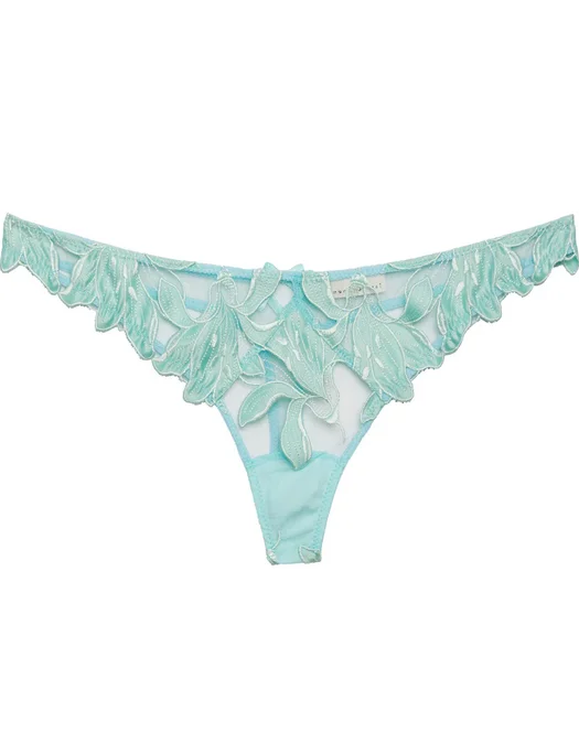 Fleur du Mal Lily Embroidery Hipster Thong