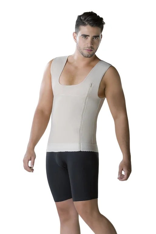 Shaper for a flat stomach and hourglass figureMen's Colombian Slimming Side Zipper Body Shaper Compression Vest Shaper for a flat stomach and hourglass figureMen's Colombian Slimming Side Zipper Body Shaper Compression Vest