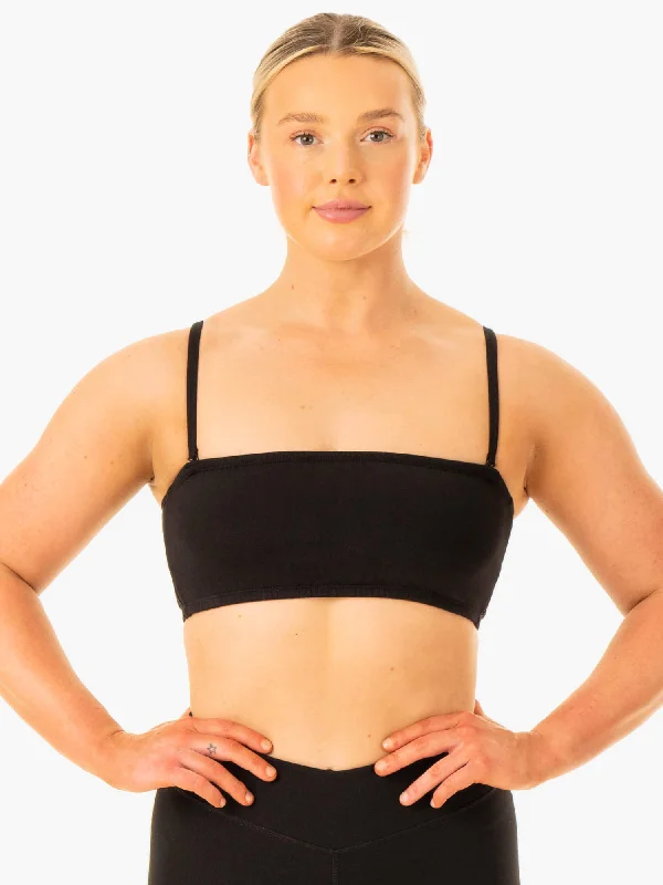 anti - chafing women sport bra for comfort during exerciseConvertible Bandeau Sports Bra - Black anti - chafing women sport bra for comfort during exerciseConvertible Bandeau Sports Bra - Black