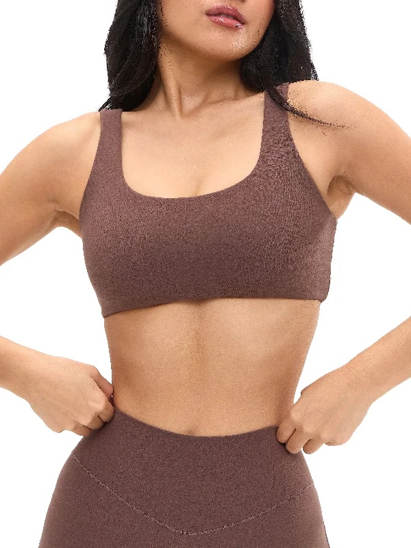black women sport bra for a classic styleDouble Dip Butter Sports Bra - Grounds