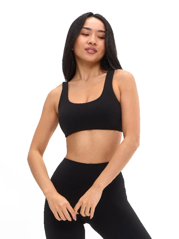 underwire women sport bra for enhanced shapingDouble Dip Butter Sports Bra - Onyx Black underwire women sport bra for enhanced shapingDouble Dip Butter Sports Bra - Onyx Black