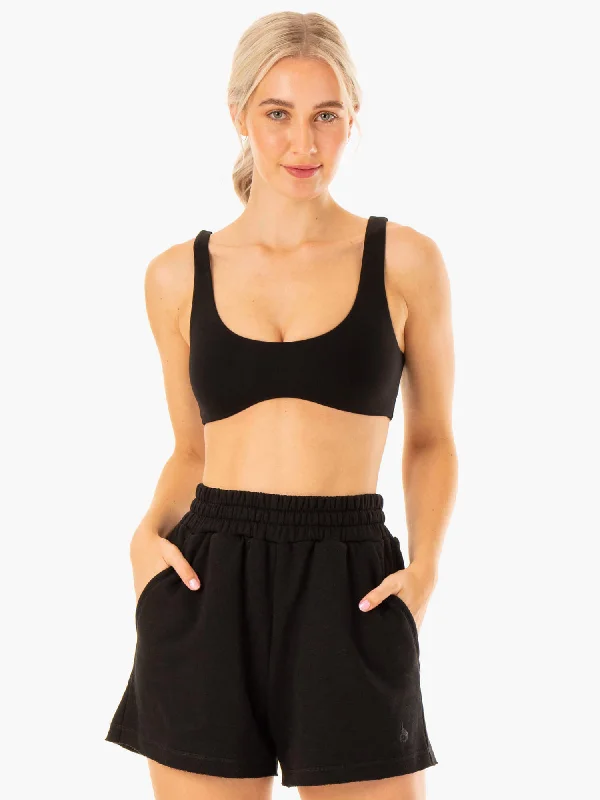 underwire women sport bra for enhanced shapingElevate Lounge Bra - Black
