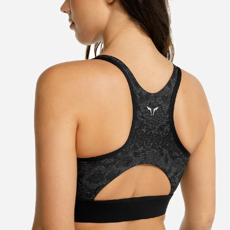 plus size low impact women sport braLimitless Snake Sports bra - Onyx