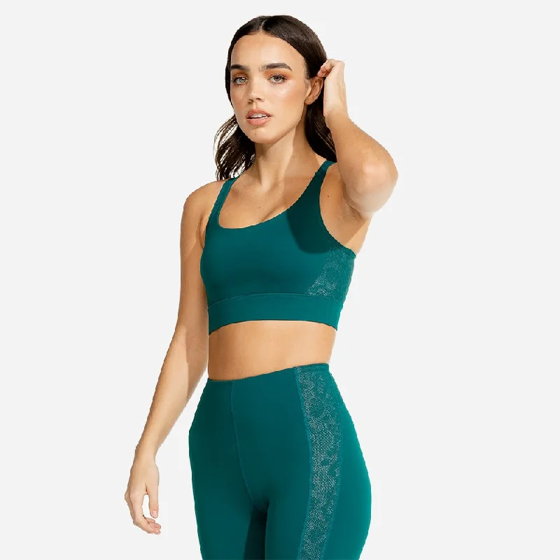 plus size high impact women sport braLimitless Snake Sports Bra - Sea Green