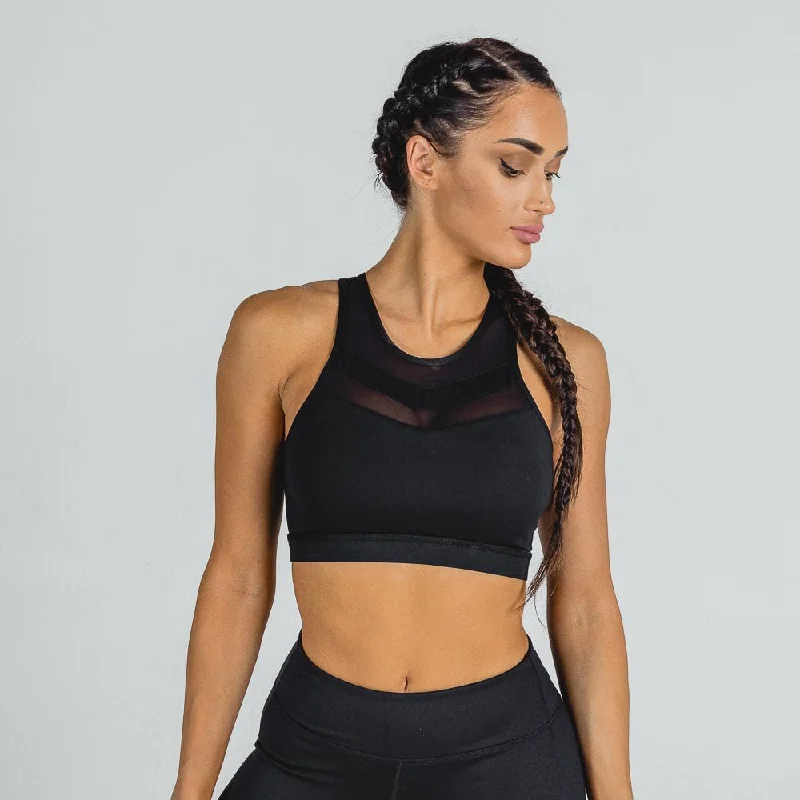 seamless women sport bra for smooth under clothesMesh Bra - Black