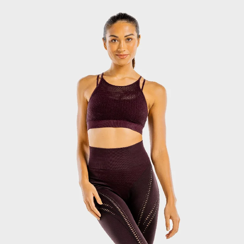 breathable women sport bra for ventilationUltra Sports Bra - Burgundy
