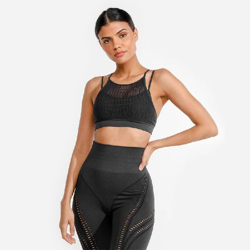 compression women sport bra for muscle supportUltra Sports Bra - Charcoal