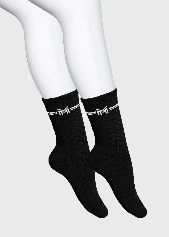 Women's wool - blend socks with a touch of cashmere2-Pack Rise Sports Socks (Black) Women's wool - blend socks with a touch of cashmere2-Pack Rise Sports Socks (Black)