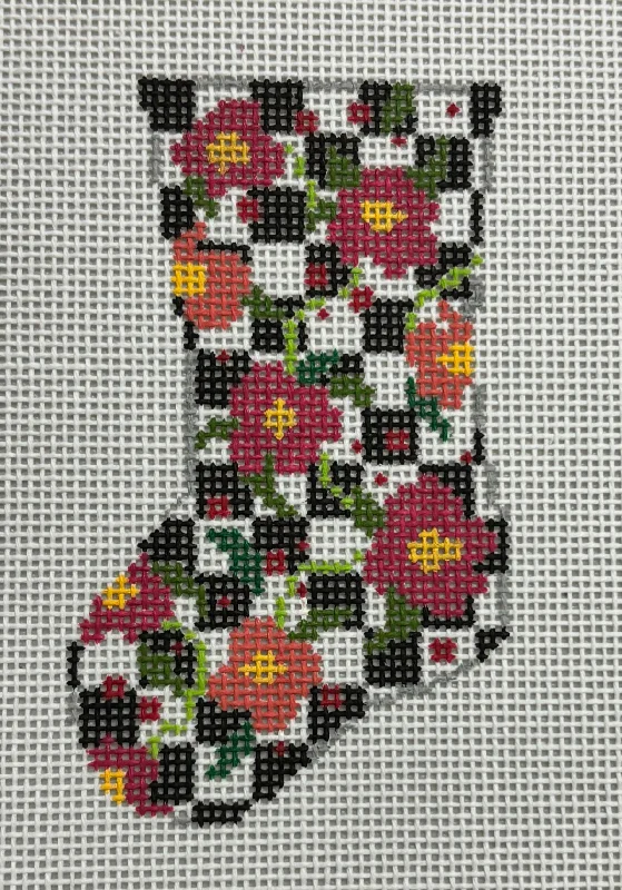 Geometric - pattern stockings for a modern look​23-307 Floral Mini Stocking