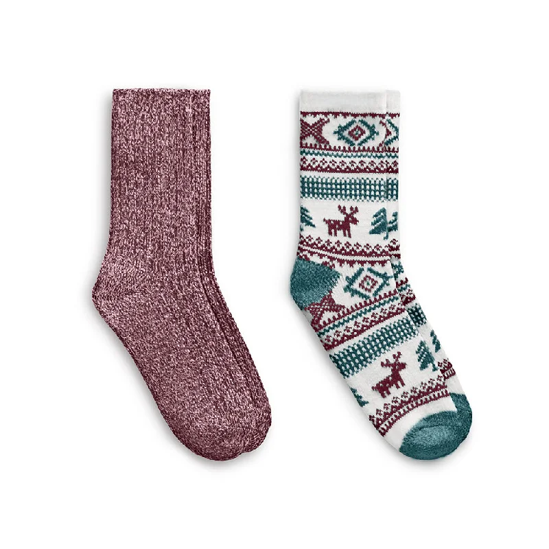 Women's lace - top nylon thigh - high stockingsAllover Reindeer/Twist Rib Crew Sock 2 Pack Women's lace - top nylon thigh - high stockingsAllover Reindeer/Twist Rib Crew Sock 2 Pack