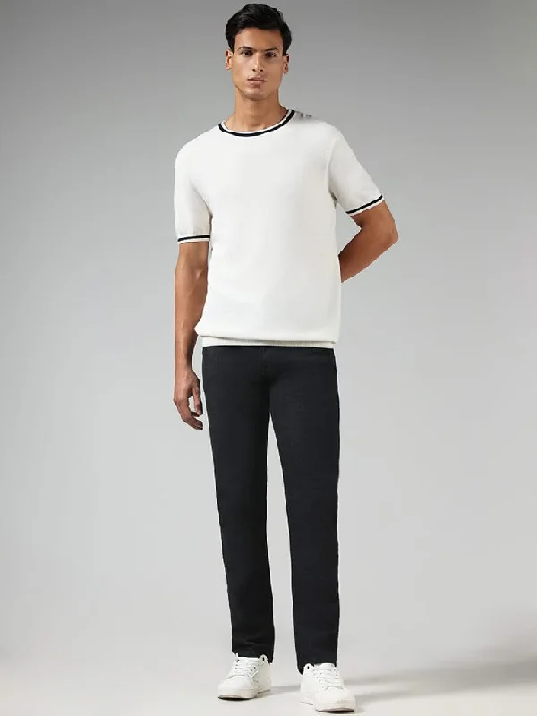Women's silk evening pants Stretch women jeans for enhanced mobility and comfort Ascot Black Relaxed - Fit Mid - Rise Jeans Women's silk evening pants Stretch women jeans for enhanced mobility and comfort Ascot Black Relaxed - Fit Mid - Rise Jeans