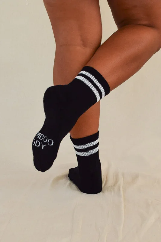 Women's lace - trimmed nylon ankle socksWomen's Bamboo Cushion Crew Socks 3 Pack - Black Women's lace - trimmed nylon ankle socksWomen's Bamboo Cushion Crew Socks 3 Pack - Black
