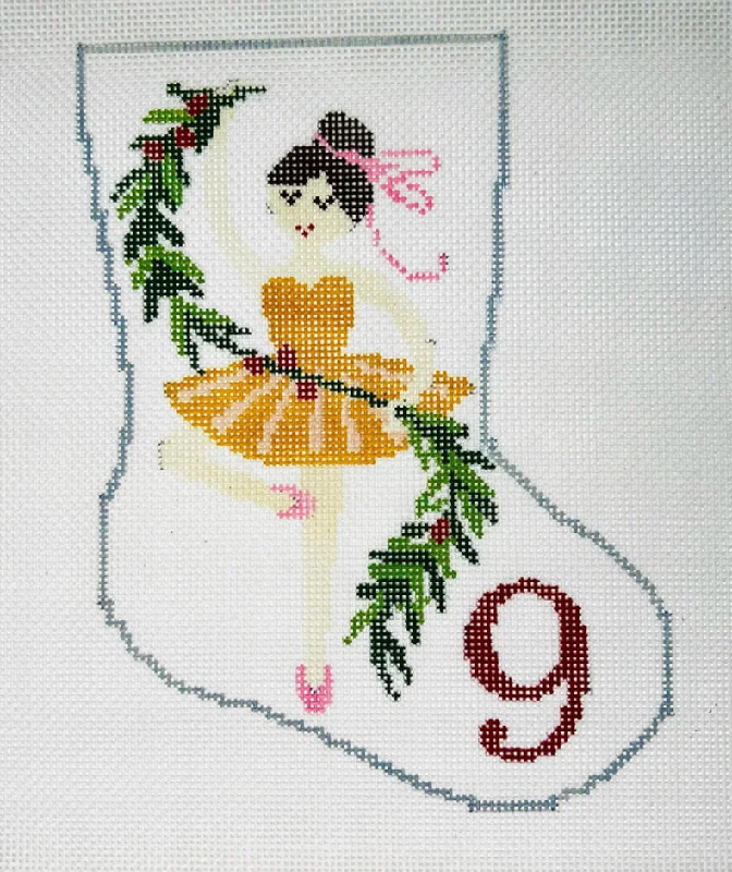 Dotted - pattern sheer stockings​BS43 Nine Ladies Dancing Mini Stocking
