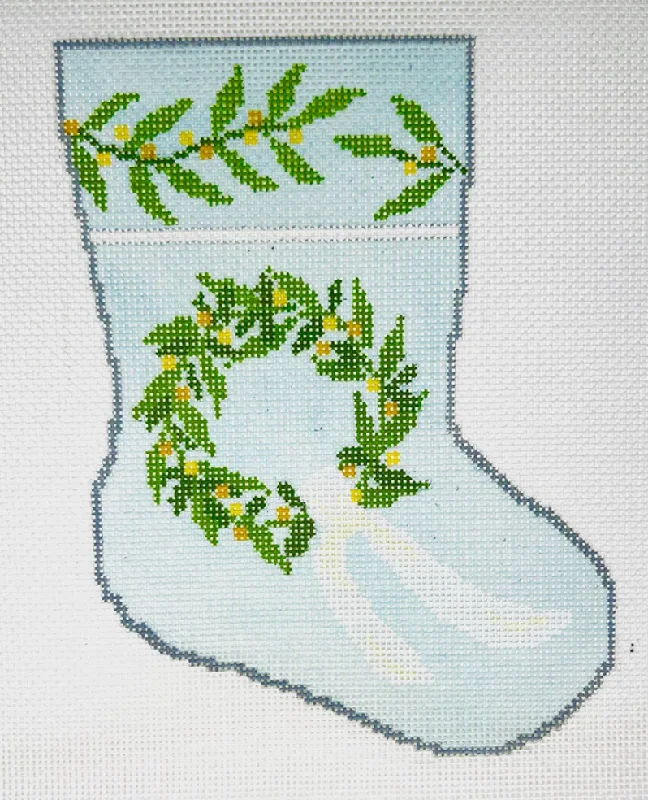 Beaded and sequined formal stockings​BS47 Warm Welcome Wreath Mini Stocking
