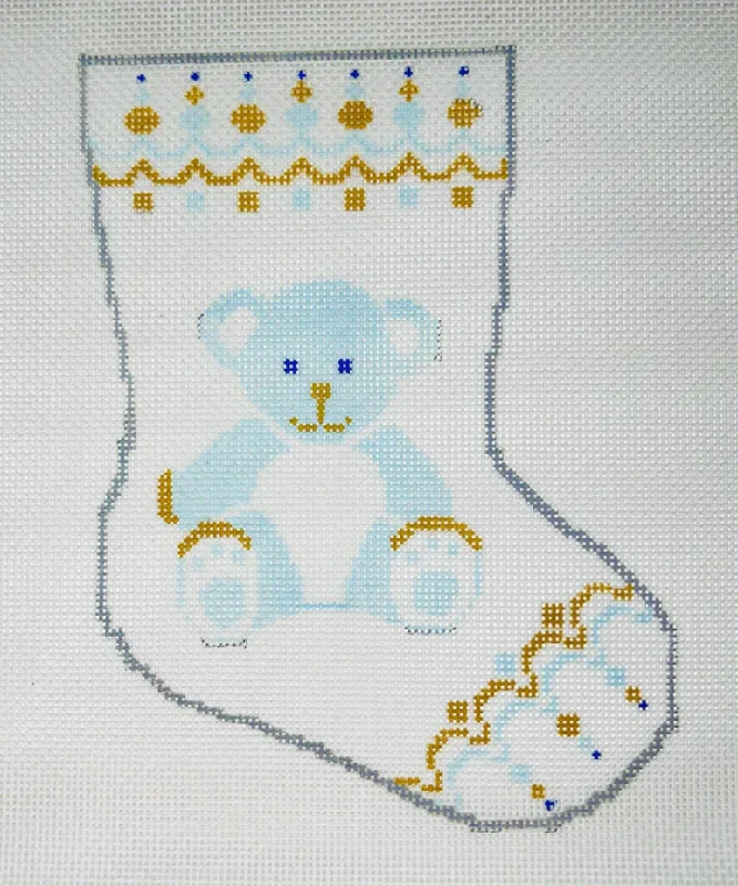 Patterned argyle knee - high stockings​BS54 Blue Bear Mini Stocking