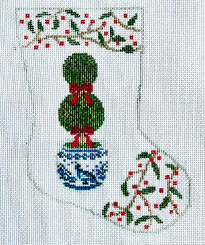 Beaded and sequined formal stockings​BS66 Topiary Mini Stocking