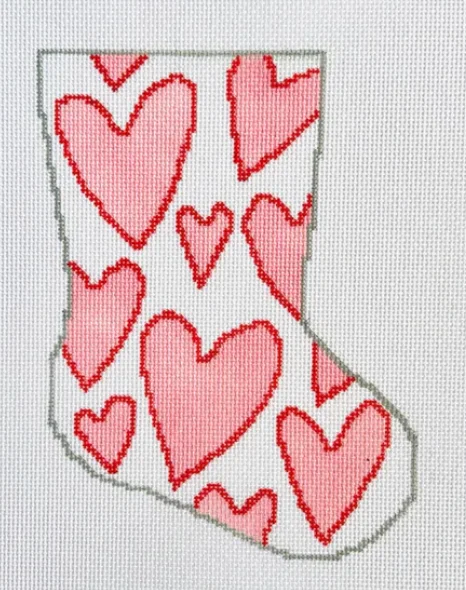 Dotted - pattern sheer stockings​BS74 I Love You More... Hearts Mini Stocking