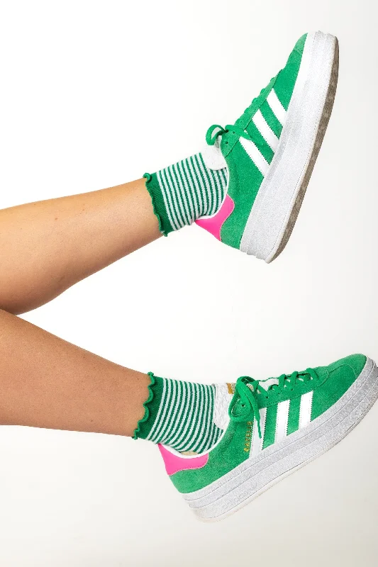 Cove Green Stripe Socks