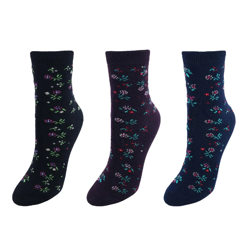 Checkered women's cotton knee - length socksCTM® Women's Assorted Flower Patterned Crew Socks (3 Pairs) Checkered women's cotton knee - length socksCTM® Women's Assorted Flower Patterned Crew Socks (3 Pairs)