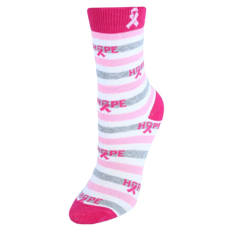 Women's organic cotton breathable no - show socks​CTM® Women's Breast Cancer Awareness Hope Novelty Socks