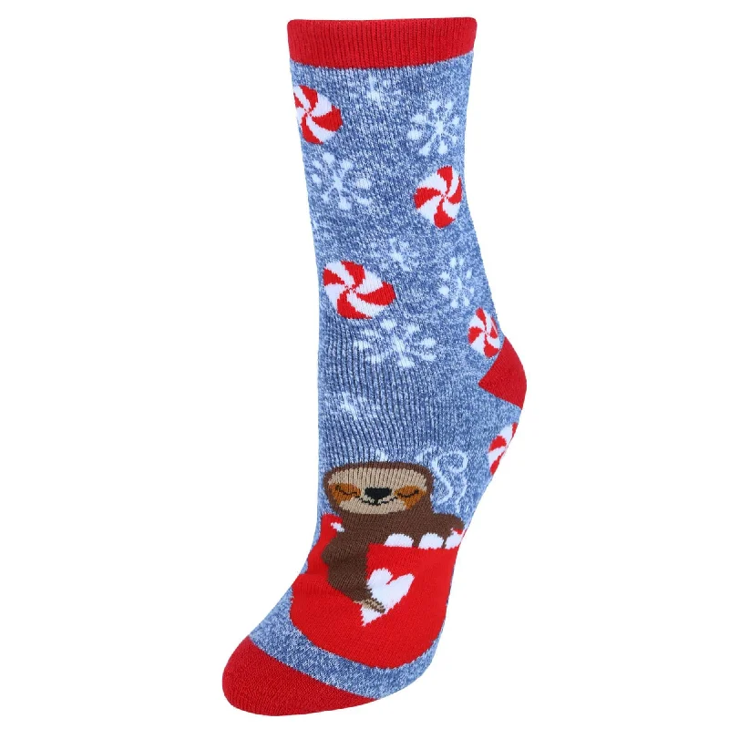 Women's anti - itch merino wool ankle socksCTM® Women's Holiday Super Soft Crew Sock with Grippers Women's anti - itch merino wool ankle socksCTM® Women's Holiday Super Soft Crew Sock with Grippers