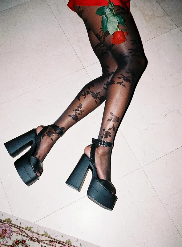 women tights with a geometric print for a modern touchGrishea Stockings Black